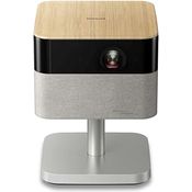 Epson Lifestudio Flex EF-72 Eiche, tragbarer Smart-Projektor mit 4K Pro-UHD, Sound by Bose, Google TV, verstellbarem Stand, innen und außen einsetzbar, 5 Jahre Geräteschutz