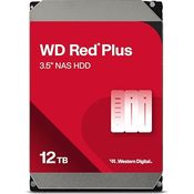 Western Digital WD Red Plus 12TB NAS, 3,5" Interne Festplatte mit 7200 RPM, SATA 6Gb/s, CMR, 512MB Cache