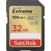 SanDisk Extreme SDHC UHS-I Speicherkarte 32 GB (V30, 100 MB/s Übertragung, U3, 4K UHD Videos, wasserdicht, stoßfest, temperaturbeständig)