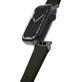 41mm, (Veganes Leder, Grün) - Präzisionsnähte und hochwertige Schließe