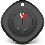 Verbatim My Finder, Bluetooth Tracker für Rucksack, Koffer, Geldbörse, Schlüssel, kompatibel mit Apple „Wo ist?“, Schlüsselfinder mit austauschbarer Batterie, schwarz