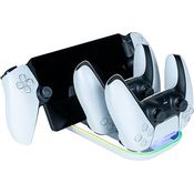 Nacon Dual-Halterung für PS5-Controller und Playstation Portal, mit RGB-Anzeigeleuchte und Ladezustandsanzeige