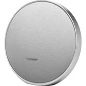 Harman Kardon Onyx Studio 9, tragbarer Bluetooth-Lautsprecher mit Auracast Multi-Speaker-Verbindung, adaptiver Selbstabstimmung, USB-Ladeanschluss, 8 Stunden Akkulaufzeit, Grau