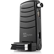 TELE System TS6005, Digitaler DVB-T/T2 HD-Decoder mit Scart-Anschluss, automatischem Kanal-Scan und USB-Media-Player – Schwarz