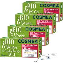 Bild für COSMEA Bio Tampons aus 100% Bio Baumwolle, Vorteilspack 4er Pack, sichere Damenhygiene im Einklang mit der Natur (Mini)
