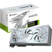 Gigabyte AORUS GeForce RTX 5090 Master Ice 32G Grafikkarte - 32 GB GDDR7, 512 Bit, 2655MHz Kernfrequenz, NVIDIA DLSS 4, blau