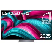 LG OLED EVO 77C54LA, 77 Zoll 4K Smart TV mit 120Hz, a9 Gen8 AI Prozessor, Brightness Booster, Perfect Black Technologie, WebOS 25, Dark Titan Silver