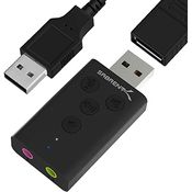 SABRENT USB auf kopfhörer | USB auf Klinke 3,5 mm | 3D Stereo USB Externe Soundkarte | Kopfhörer auf Klinke | Audio zu USB Adapter | USB soundkart konverter, for PS4, PS5, Windows und Mac (AU-DDAB)