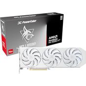 PowerColor Hellhound Spectral White AMD Radeon RX 9060 XT, 16GB GDDR6 Grafikkarte mit HDMI 2.1b und DisplayPort 2.1a