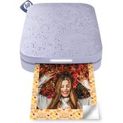 HP Sprocket 2x3" Sofortbilddrucker - Tragbarer, kabelloser Farbdrucker - Zink-Fotopapier mit Kleberückseite - Drucke von kompatiblen iOS- & Android-Geräten per Bluetooth-App - Lila