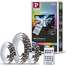 Bild für Paulmann 78881 LED Stripe USB TV-Beleuchtung 65 Zoll 2,4m 60LEDs/m Dynamic Rainbow RGB incl. 1x4 Watt dimmbar Lichtband Schwarz Kunststoff