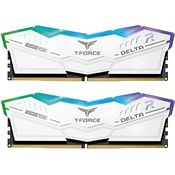TEAMGROUP T-Force Delta RGB DDR5 Ram 32GB (2x16GB) 6000MHz PC5-48000 CL30 Intel XMP 3.0 & AMD Expo kompatibles Desktop-Speichermodul RAM Weiß mit ultraweiter RGB-Beleuchtung