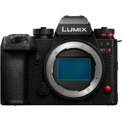 Panasonic LUMIX DC-S1R II, spiegellose Vollformatkamera, 44 MP, 8K Video, Active is, 4:2:2 10-Bit, 4K 120p, 60p & 6K 30p Open Gate, L-Mount, nur Gehäuse, Schwarz, Panasonic S1R2