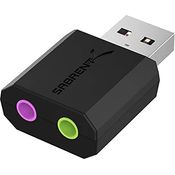 SABRENT USB auf kopfhörer | USB auf Klinke 3,5 mm | 3D Stereo USB Externe Soundkarte | Kopfhörer auf Klinke | Audio zu USB Adapter | USB soundkart konverter, for PS4, PS5, Windows und Mac (AU-MMSA)