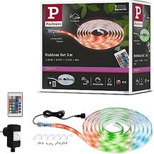 Bild für Paulmann 78891 LED Stripe SimpLED Outdoor 3m IP65 24LEDs/m RGB incl. 1x8,5 Watt dimmbar Lichtband Transparent Kunststoff