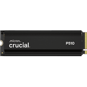 CRUCIAL P510 1 TB SSD M.2 NVMe Heatsink, PCIe 5.0 Gen5, 11.000 MB/s Lesen, 9.500 MB/s Schreiben, intern
