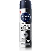 NIVEA MEN Black & White Invisible Deo Spray, Antitranspirant mit 72h Schutz, 150 ml, alkoholfrei, recycelbare Dose
