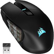 Corsair Scimitar Elite RGB Wireless MMO Gaming Mouse - 26.000 DPI - 16 Programmierbare Tasten - Bis zu 150 Stunden Akkulaufzeit - iCUE-Kompatibel - Schwarz