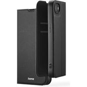 Hama Handyhülle für iPhone 16e (Handytasche zum Aufstellen, Etui mit Kartenfach, extra Schutz von Display und Kamera, mit Magnet, Klapphülle, weich, Anti Fingerabdruck) schwarz