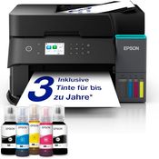 Epson EcoTank ET-3950, Multifunktionsdrucker Tintenstrahl A4 mit WLAN, LAN, USB und kosteneffizienten Tintentanks