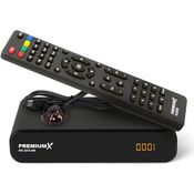 PremiumX HD 221S, Mini Sat Receiver DVB-S2 für unverschlüsseltes Full HD, HDMI, SCART, USB Multimedia-Player, 4000 Programmspeicherplätze, Astra vorprogrammiert