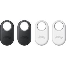 Bild für Samsung Galaxy SmartTag2, Bluetooth-Tracker mit Kompassansicht, bis zu 500 Tage Laufzeit, wassergeschützt, Schwarz/Weiß (4 Stück)