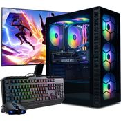 MeinPC Gaming PC Komplett-Set AMD Ryzen 7 5700G - Radeon VEGA - 500GB SSD - 32GB DDR4 - Windows 11 Pro - W-LAN - MSI 27" TFT - RGB Tower