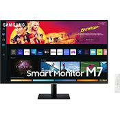 Samsung M7 Smart Monitor S32BM700UP, 32 Zoll, VA-Panel, Bildschirm mit Lautsprechern, 4K UHD-Auflösung, Bildwiederholrate 60 Hz, 3-seitig Fast rahmenloses Design, Schwarz