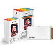 Polaroid Hi-Print+Paper Bundle, Bluetooth-Fotodrucker, 2nd Generation, Weiß