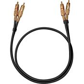 OEHLBACH NF 1 Master 50 - Hervorragendes analoges Stereo Audio-Cinchkabel - 2x Cinch/2x Cinch, Vollmetallstecker, Schirmung - 0,50 m - schwarz