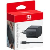 Nintendo Switch 2-Netzteil, Energieversorgung für Konsolen, Schwarz