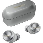 Technics EAH-AZ100-S Kabellose Ohrhörer mit Geräuschunterdrückung, 10mm Magnetic Fluid Driver, Multipoint-Bluetooth, Voice Focus AI, Bequeme In-Ear-Kopfhörer, Silber
