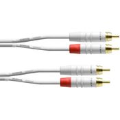 CORDIAL CABLES Doppeltes Audiokabel RCA 3 m weiß AUDIO-KABEL Essentials RCA