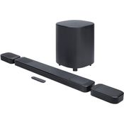 JBL Bar 1000 MK2, 7.1.4-Kanal Bluetooth Soundbar mit abnehmbaren Lautsprechern, 10" Subwoofer, Dolby Atmos, DTS:X, HDMI eARC, Wi-Fi, PureVoice 2.0 und MultiBeam 3.0, Schwarz