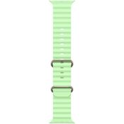 Apple Ocean Band, 49 mm, neongrün, dehnbares Elastomer, Titan-Schließe, perfekt für Wassersport