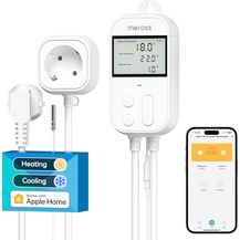 Bild für Meross Smart Thermostat Steckdose für HomeKit Digital WLAN Temperaturregler WiFi Heizungsthermostat Steckdose mit Fühler für Heizung und Kühlung 16 A