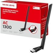 Mercusys MA30H AC1300 High Gain USB WLAN Stick Adapter mit Antennen, Dualband-Geschwindigkeit bis zu 867 Mbit/s, Kompatibel mit Windows 11/10 (32/64 bit)