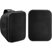 Pronomic OLS-5 BK DJ PA Outdoor-Lautsprecher für Garten, Terrasse, Restaurant (2 x 120 Watt, Schutzart IP56, 8 Ohm, 5,25 Woofer) schwarz Außenlautsprecher schwarz