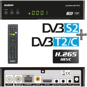 Edision PICCOLLINO S2+T2-C Combo Receiver H.265-HEVC DVB-S2, DVB-T2, DVB-C Full HD USB schwarz