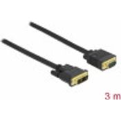 Delock Kabel DVI 12+5 Stecker zu VGA Stecker 3 m