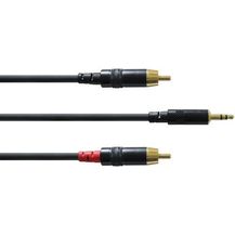 Bild für Cordial CFY 1,5 WCC Y-Adapterkabel (Klinke 3,5mm stereo gold-2x Cinch gold, Länge 1,5m)
