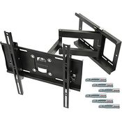 RICOO Wandhalterung TV Schwenkbar Neigbar (R23F Fischer UX10 Dübel Universal LCD Wandhalter Fernseher Halterung Curved OLED QLED Flachbildfernseher 80cm/32 Zoll-165cm/65 Zoll Zoll / VESA 400x400)