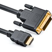 deleyCON 10m HDMI zu DVI Kabel DVI-D DVI-I High Speed 3D Ready Adapterkabel 1080p FULL HD HDTV 3D Beamer Laptop Monitor TV PS 4 One 360 - Schwarz