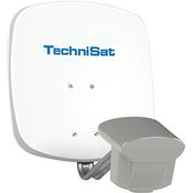 TechniSat Multytenne Quattro Satellitenschüssel (45cm Sat-Anlage, 4 Orbitpositionen, 2 Teilnehmer) polarweiß