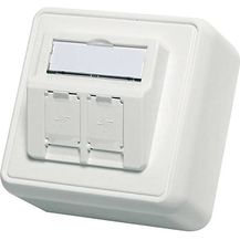 Bild für Telegärtner Netzwerkdose Aufputz Unbestückt Alpinweiß