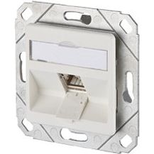 Bild für BTR 130B12D11102-E Datendose C6A modul 1 Port 270°M UPk Unterputz reinweiss