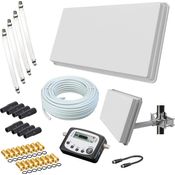 Selfsat Flachantenne HD Sat Anlage Kabel Fensterhalterung Sat-Finder