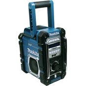 Makita DMR112 7,2V - 18V mit Bluetooth Baustellenradio mit Bluetooth, LCD-Display, geeignet für Outdoor, spritzwassergeschützt, blau