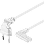 Goobay 97347 Euro Anschlusskabel beidseitig abgewinkelt, 1 m, Schwarz Eurostecker (Typ C, E 7-16) > Gerätebuchse C15