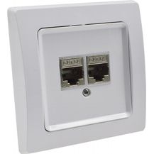 Bild für Delphi Netzwerk-Dose 2x CAT6 inkl. Rahmen